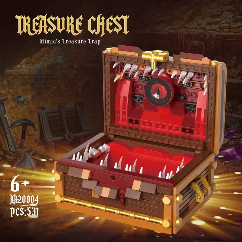 531PCS Dungeons Monster Treasure Chest Building Blocks Set Dark Souls Creative Monster Box Brick Kids DIY Toys Holiday Gifts