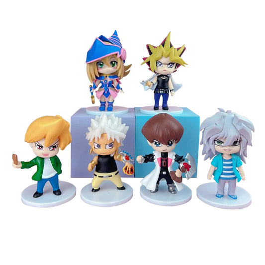 6 Pcs/Set Yu-Gi-Oh Figure 9.5-12Cm Yugi Muto Joey Wheeler Magician Girl Seto Kaiba Action Figurine Desktop Model