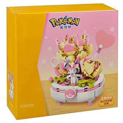 Pokémon Series Building Blocks Pikachu Psyduck Pogaman Cartoon Scene Model Bricks Collection Ornaments Kids Toys Holiday Gifts