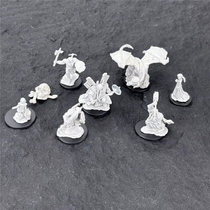 Pathfinder Board Game Dungeons Miniatures Male Elf Human Fighter Dwarf Barbarian Rust Monster Half Orc Role Playing Figures