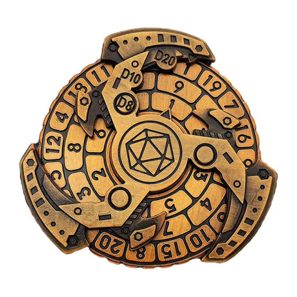 7 in 1 Fingertip Gyro Style Dnd Metal Dice Metal Dnd Dice with D&D Dice Box DND Roulette Dice Spinner for Role-Play Games Player