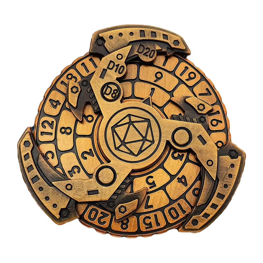 7 in 1 Fingertip Gyro Style Dnd Metal Dice Metal Dnd Dice with D&D Dice Box DND Roulette Dice Spinner for Role-Play Games Player