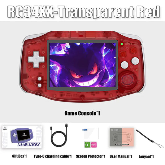 RG34XX 64Bit Retro Handheld Game Player 3.4-Inch IPS Screen Hd-Support TV Portable Game Console 3500Mah Streaming Gift