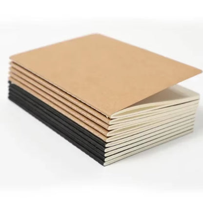 Notebook A5 Kraft Cover Vintage Diary Blank/Grid/Lined Stationery Planner Writing Paper for Students School Office Supplies