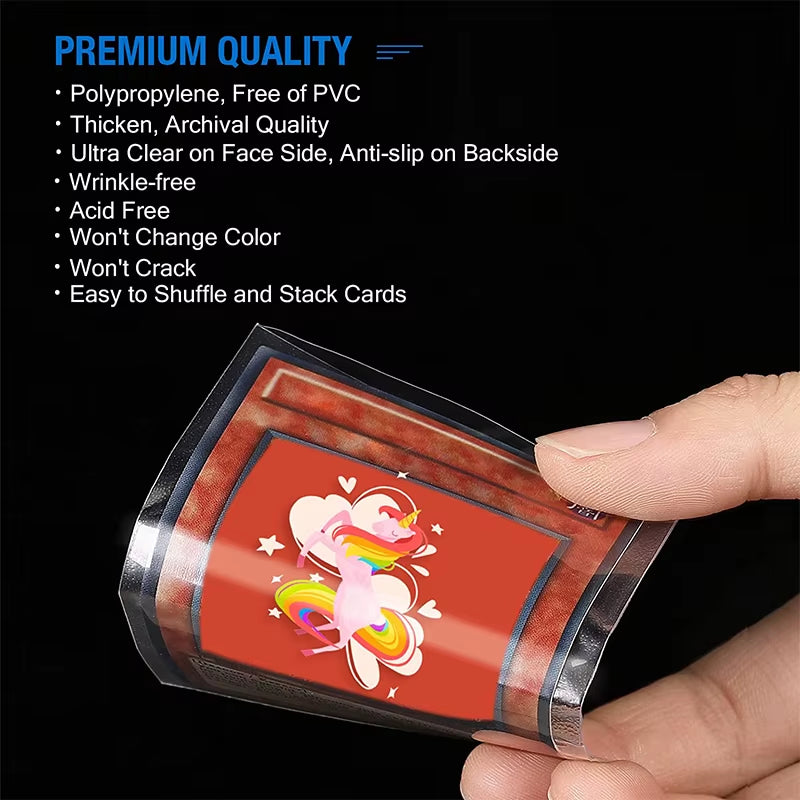 100-1000Pcs Card Sleeves Transparent Playing Cover Clear Protector Cards Holder for Board Game ID Trading Folder Photo Pouch