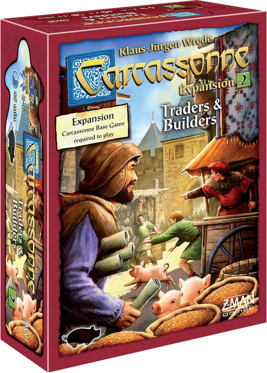 Carcassonne Traders Builders Board Game EXPANSION 2 Ages 7 and up 2 6 Players U