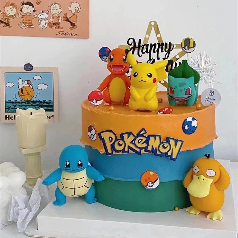 13 Pcs/Set Pokemon Cake Decoration Toppers Happy Birthday Pikachu Pokemon UK