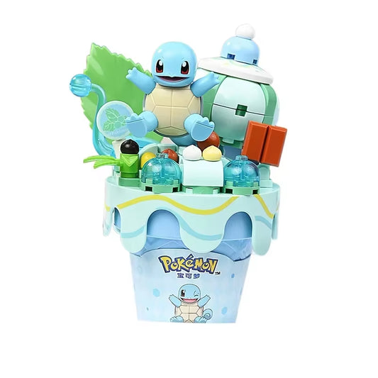 Pokémon Series Building Blocks Pikachu Psyduck Pogaman Cartoon Scene Model Bricks Collection Ornaments Kids Toys Holiday Gifts