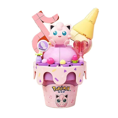 Pokémon Series Building Blocks Pikachu Psyduck Pogaman Cartoon Scene Model Bricks Collection Ornaments Kids Toys Holiday Gifts
