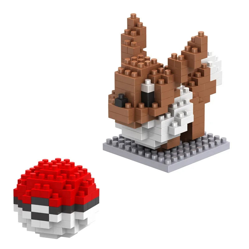 34 New Style Pokémon Mini Building Blocks Cartoon Pikachu Animal Model Educational Game Graphic Pokémon Toy