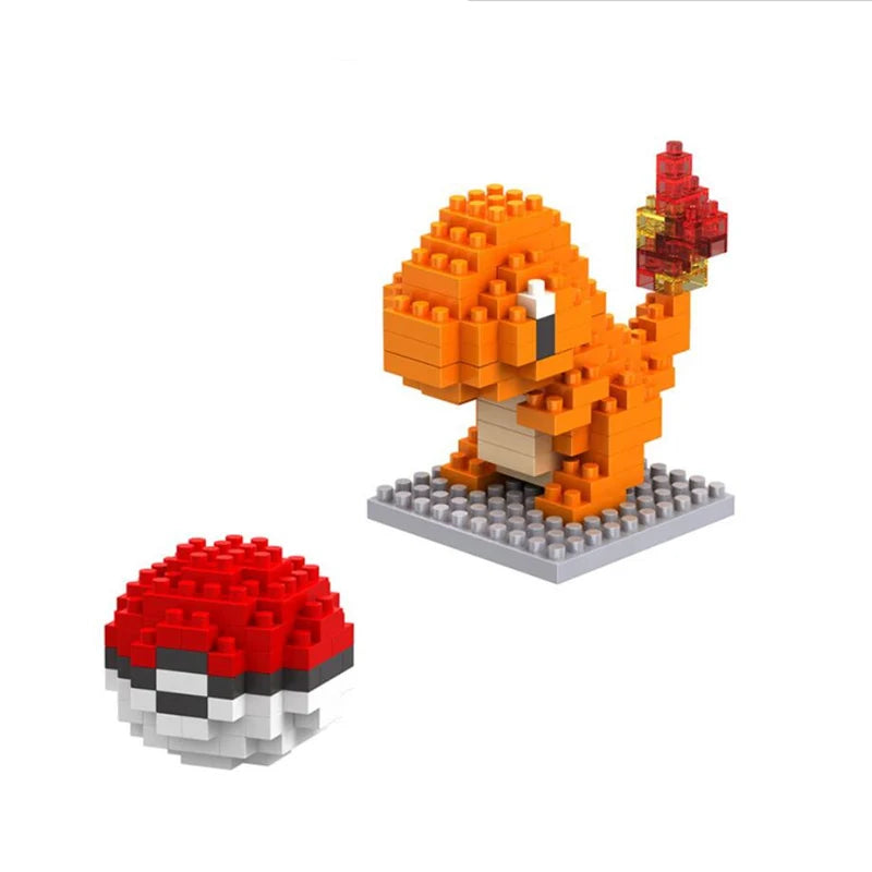 34 New Style Pokémon Mini Building Blocks Cartoon Pikachu Animal Model Educational Game Graphic Pokémon Toy